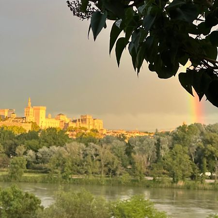 Charmante Petite Maison Avec Vue Panoramique, En Centre Historique, Proche D'Avignon, Ancienne, Renovee, Climatisee, Terrasse, Parking Public Gratuit Villeneuve-lès-Avignon Extérieur photo